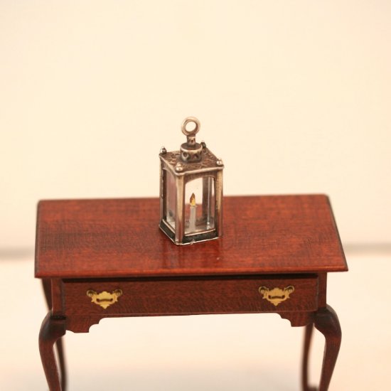 Artisan Sterling Lantern with Candle - Click Image to Close