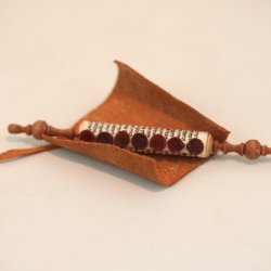 Leather wrapped Scroll by Montserrat Folch