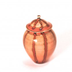 Brown Striped Ginger Jar by Andrea Fabrega